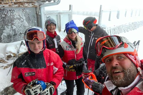 Cours de ski collectif adolescent