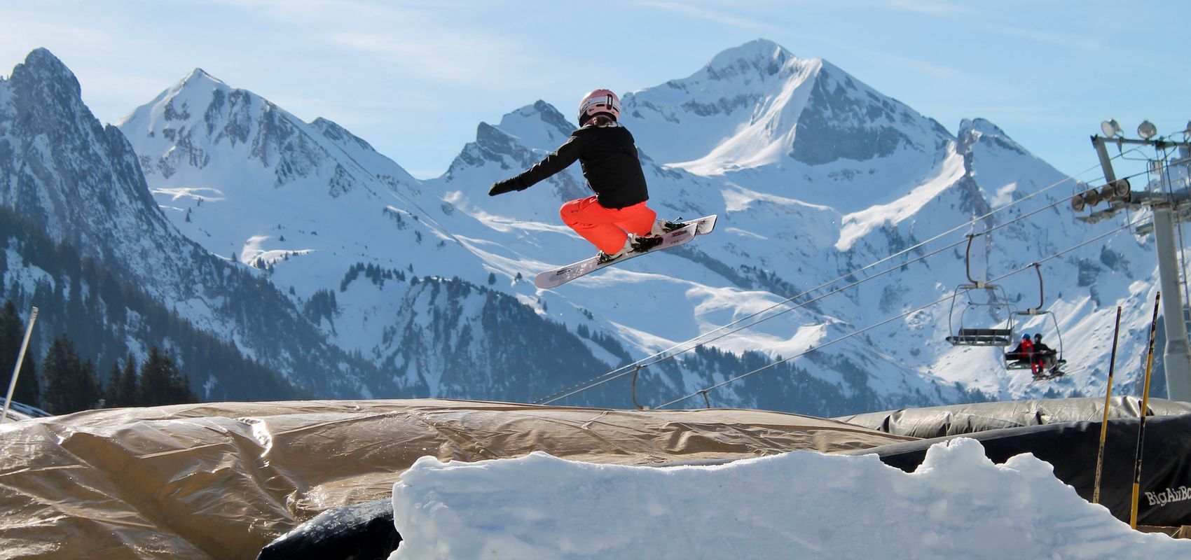 Airbag, freestyle, Aravis, Manigod, Neige, Vacances, ESF 