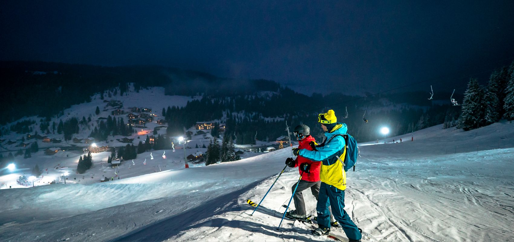 Ski Nocturne, Skier autrement, Manigod, Night, Aventure, festif, neige, Amis